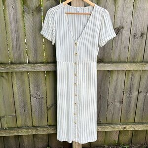 NWT Old Navy Pinstripe Midi Dress